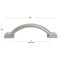 Gliderite Hardware 3 in. Center to Center Graphite Gray Arched Square Cabinet Pull - 4355-GPH, 5PK 4355-GPH-5 - alternate 2